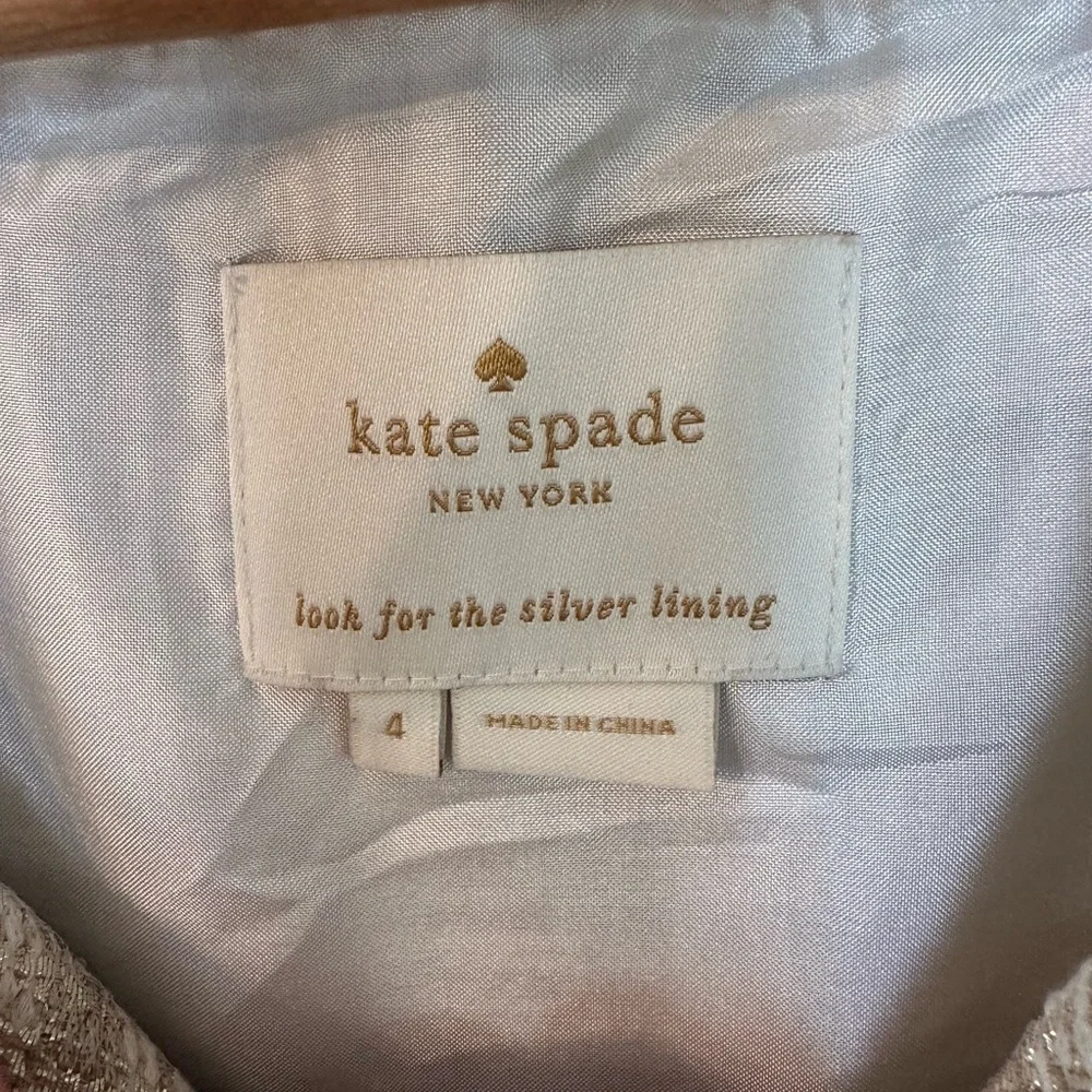 Kate Spade Heleen Metallic Tweed Shift Dress 4
